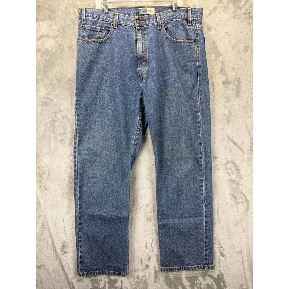 Signature by Levi Strauss & Co Mens Regular Fit Blue Jeans W40 L32 Medium Wash